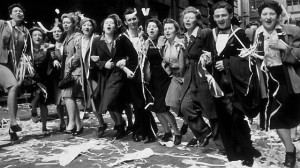 London celebrates VE Day, 1945 Photo: via BBC.co.uk
